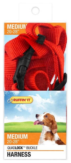 RUFFIN'IT 41473 Adjustable Harness, 3/4 in x 20 to 28 in, Fastening Method: Buckle, Nylon Harness, Assorted [SKU: ORG4768040]