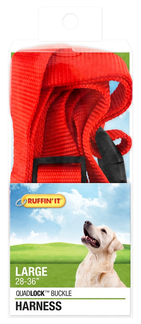 RUFFIN'IT 41476 Adjustable Harness, 1 in x 28 to 36 in, Fastening Method: Buckle, Nylon Harness, Assorted [SKU: ORG4768065]