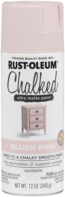 RUST-OLEUM 302594 Ultra Matte Spray Paint, Ultra Matte, Blush Pink, 12 oz, Aerosol Can [SKU: ORG7146913]