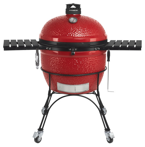 Kamado Joe Big Joe II BJ24RHC Grill, 452 sq-in Primary Cooking Surface, 1056 sq-in Secondary Cooking Surface, Red [SKU: ORG7367493]