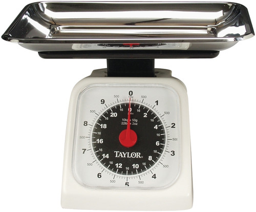 Taylor 3880 Kitchen Scale, 22 lb Capacity, Analog Display, Stainless Steel Platform, Styrene Housing Material, g, oz [SKU: ORG6276273]
