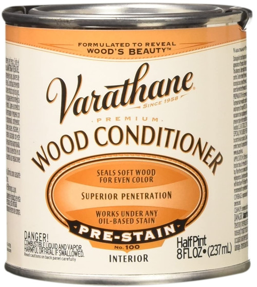 VARATHANE 211776 Premium Wood Conditioner, Clear, Liquid, 0.5 pt, Can [SKU: ORG1608785]