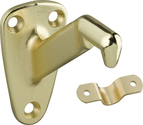 National Hardware N830-116 Heavy-Duty Handrail Bracket, 250 lb, Zinc, Polished Brass [SKU: ORG2049286]