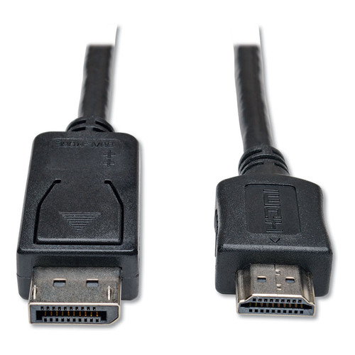 DisplayPort to HDMI Cable Adapter, 10 ft, Black [SKU: TRPP582010]