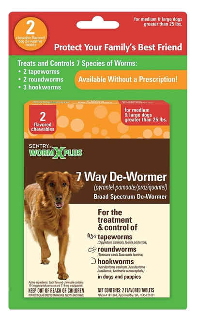 SENTRY 3931 Dewormer, Tablet, 2 Count [SKU: ORG4662961]