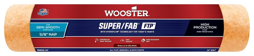 WOOSTER RR923-14 Paint Roller Cover, 3/8 in Thick Nap, 14 in L, Fabric Cover, Lager [SKU: ORG7613797]