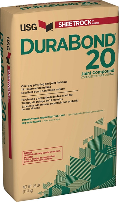 USG Durabond 380581 Joint Compound, Powder, White, 25 lb [SKU: ORG6772552]