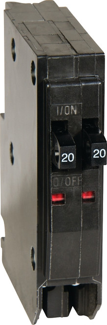 Square D QO QOT2020CP Circuit Breaker, Mini, Tandem, 20 A, 1 -Pole, 120/240 V, Plug Mounting, Black [SKU: ORG6474977]