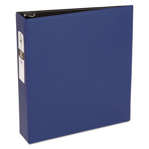 Economy Non-View Binder with Round Rings, 3 Rings, 2" Capacity, 11 x 8.5, Blue, (3500) [SKU: AVE03500]