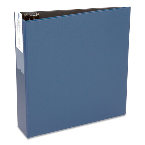 Economy Non-View Binder with Round Rings, 3 Rings, 3" Capacity, 11 x 8.5, Blue, (4600) [SKU: AVE04600]