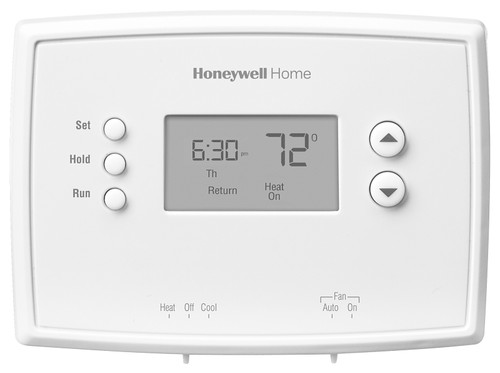 Honeywell RTH221 Series RTH221B1021 OG Programmable Thermostat, 24 V, 40 to 99 deg F Control, Digital Display, White [SKU: ORG6899868]