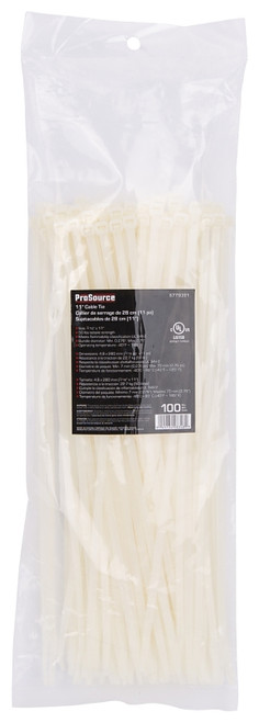 ProSource CV280-1003L Cable Tie, 70 mm Max Bundle Dia, Self-Lock Locking, Nylon, Clear [SKU: ORG6779391]