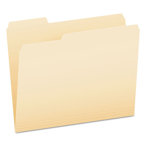 SmartShield Top Tab File Folders, 1/3-Cut Tabs: Assorted, Letter Size, Manila, 100/Box [SKU: PFX62702]