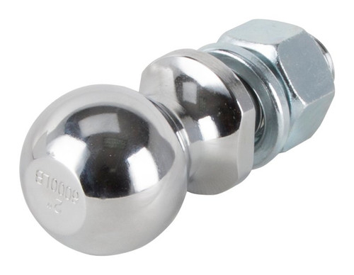 Vulcan HBB10 Hitch Ball, 2 in Dia Ball, 1 in Dia Shank, 6,000 lb Gross Towing [SKU: ORG1921303]