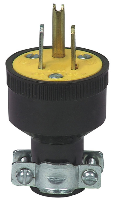 Eaton Wiring Devices BP1709 Electrical Plug, 2 -Pole, 15 A, 125 V, Slot, NEMA: NEMA 5-15, Black [SKU: ORG4542700]