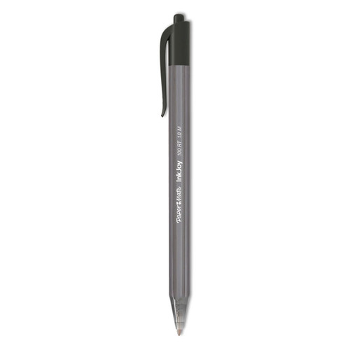 InkJoy 100 RT Ballpoint Pen, Retractable, Medium 1 mm, Black Ink, Black Barrel, 20/Pack [SKU: PAP1951395]
