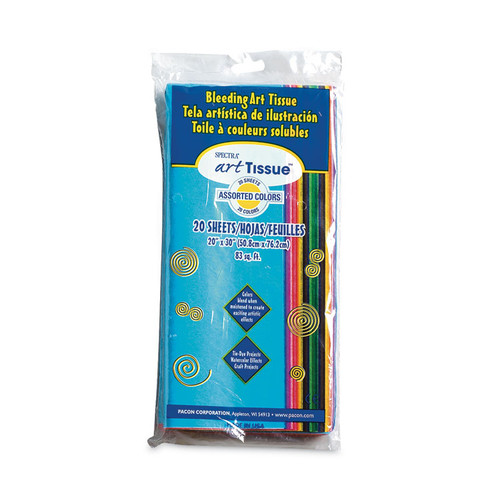Spectra Art Tissue, 23 lb Tissue Weight, 20 x 30, Assorted, 20/Pack [SKU: PAC58506]