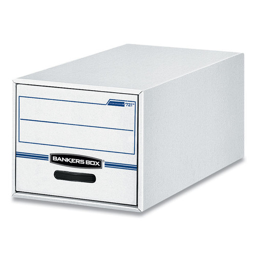 STOR/DRAWER Basic Space-Savings Storage Drawers, Legal Files, 16.75" x 19.5" x 11.5", White/Blue, 6/Carton [SKU: FEL00722]