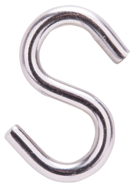 ProSource LR379 S-Hook, 289 lb Working Load, 19/64 in Dia Wire, Stainless Steel, Stainless Steel [SKU: ORG2337558]
