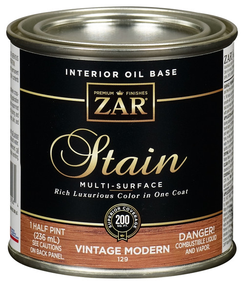 ZAR 12906 Wood Stain, Amber, Liquid, 0.5 pt, Can [SKU: ORG3914314]