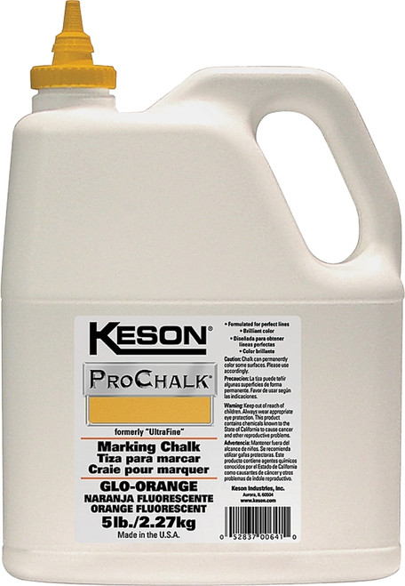 KESON PROCHALK Series 105GO Marking Chalk Refill, Glow Orange [SKU: ORG6305635]