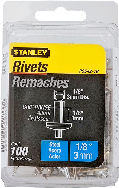 STANLEY PSS42-1B Pop Rivet, High-Strength, Reusable, Galvanized Steel [SKU: ORG3157179]