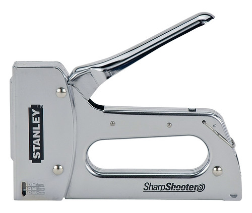 STANLEY TR110 Staple Gun, 84 Magazine, 27/64 in W Crown, 1/4 to 9/16 in L Leg, Steel Staple, Silver [SKU: ORG0011015]