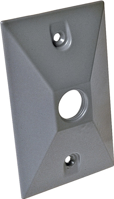 HUBBELL 5186-0 Cluster Cover, 4-19/32 in L, 2-27/32 in W, Rectangular, Zinc, Gray, Powder-Coated [SKU: ORG6896435]