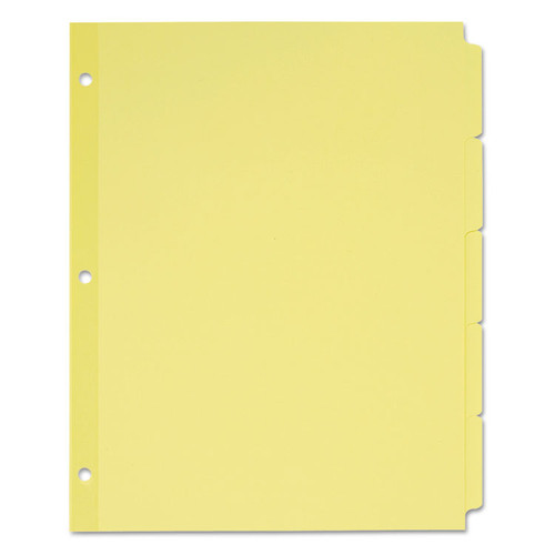 Write and Erase Plain-Tab Paper Dividers, 5-Tab, 11 x 8.5, Buff, 36 Sets [SKU: AVE11501]