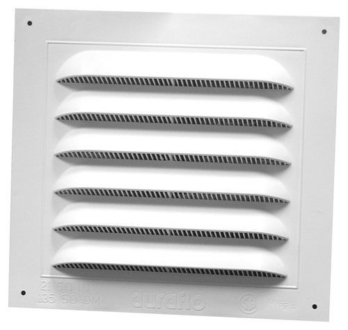 Duraflo 620808 Gable Vent, 10.12 in L, 10.855 in W, Polypropylene, White [SKU: ORG7510266]