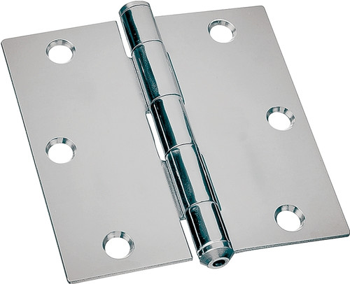 ProSource LR-039-PS Utility Hinge, Steel, Zinc, Removable Pin, 180 deg Range of Motion, Full Mortise Mounting [SKU: ORG2903078]