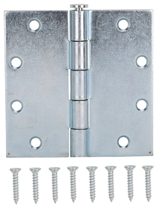 ProSource LR-065-PS Utility Hinge, Steel, Zinc, Removable Pin, 180 deg Range of Motion, Full Mortise Mounting [SKU: ORG2918472]