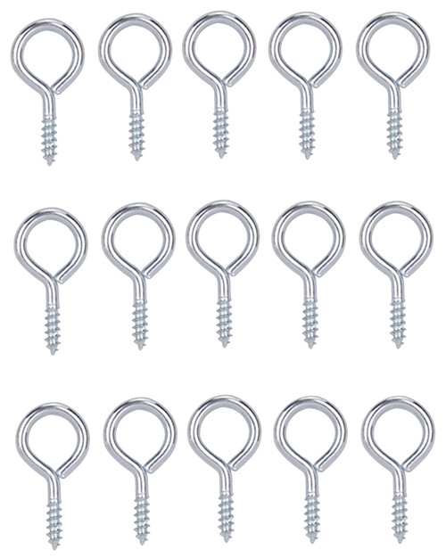 ProSource LR-223-PS Screw Eye, 2 mm Dia Wire, 2.5 mm Thread, 10/32 in L Thread, 15/16 in OAL, 14 lb Working Load, Steel [SKU: ORG5776869]