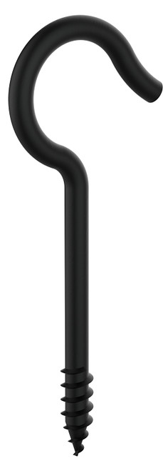 National Hardware N820-106 Hook, 35 lb Working Load, #6, Steel, Black, Storm Shine [SKU: ORG7454473]