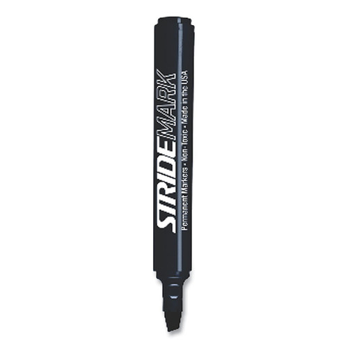 StrideMark Tank Permanent Marker, Broad Chisel Tip, Black, 12/Pack [SKU: STW22001]