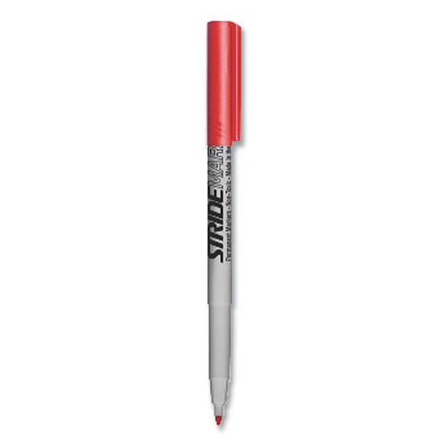 StrideMark Tank Permanent Marker, Broad Chisel Tip, Red, 12/Pack [SKU: STW27003]