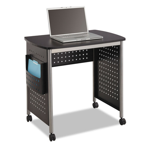 Scoot Desk, 32.25" x 22" x 30.5", Black/Silver [SKU: SAF1907BL]