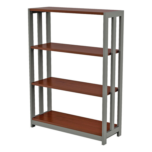 Trento Line Bookcase, Three-Shelf, 31.5w x 11.5d x 43.25h, Cherry [SKU: LITTR735CH]