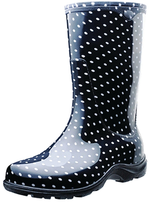 Sloggers 5013BP-09 Rain and Garden Boots, 9 in, Polka Dot, Black/White [SKU: ORG4273256]