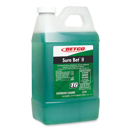 Sure Bet II Foaming Disinfectant, Citrus Scent, 67.6 oz Bottle, 4/Carton [SKU: BET3144700]