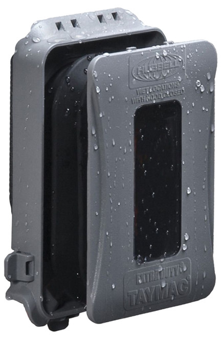 TAYMAC EXTRA DUTY ML500G Weatherproof In-Use Cover, 3 in L, 4.04 in W, Polycarbonate/Synthetic Neoprene Rubber, Gray [SKU: ORG7296072]