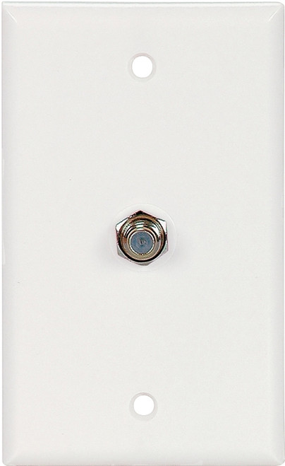 Eaton Cooper Wiring 1172W Wallplate with Coaxial Adapter, 4-1/2 in L, 2-3/4 in W, 1 -Gang, Thermoplastic, White [SKU: ORG6088827]