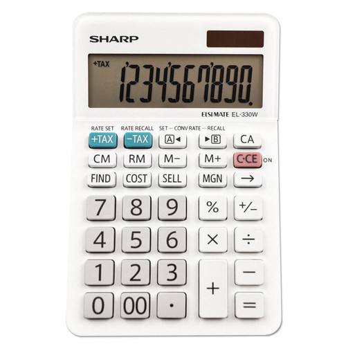 EL-330WB Desktop Calculator, 10-Digit LCD [SKU: SHREL330WB]