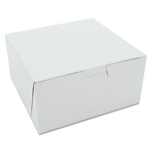 White One-Piece Non-Window Bakery Boxes, 6 x 6 x 3, White, Paper, 250/Carton [SKU: SCH0905]