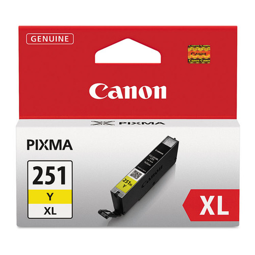 6451B001 (CLI-251XL) ChromaLife100+ High-Yield Ink, 695 Page-Yield, Yellow [SKU: CNM6451B001]