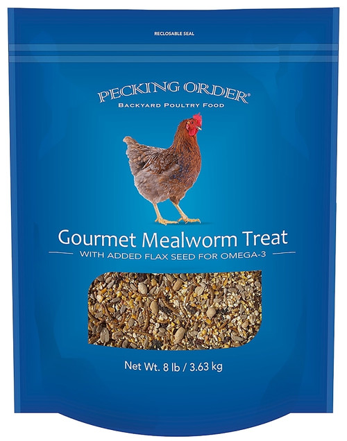 Pecking Order 009327 Chicken Mealworm Treat, 8 lb Bag [SKU: ORG9297367]