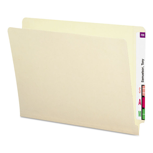 Shelf-Master Heavyweight Manila End Tab Folders, Straight Tabs, Letter Size, 0.75" Expansion, Manila, 50/Box [SKU: SMD24210]