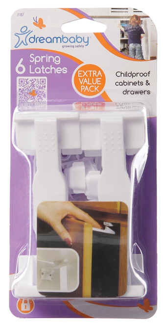 Dreambaby L187 Spring Latch, Plastic, White [SKU: ORG3487675]