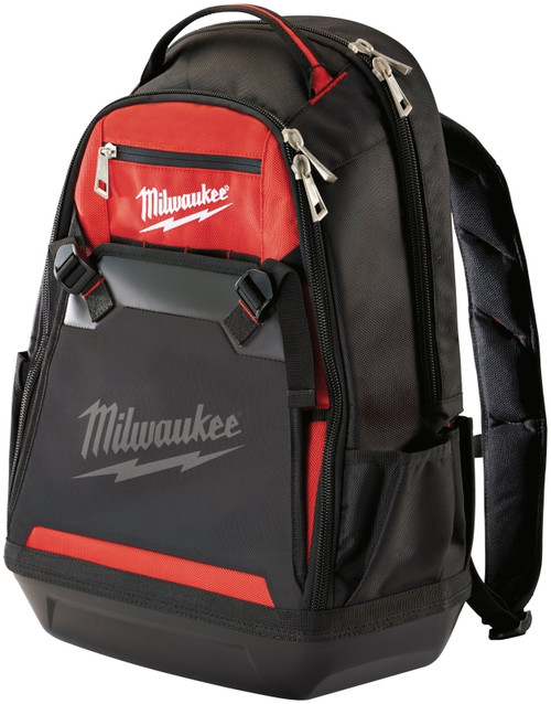 Milwaukee 48-22-8200 Jobsite Backpack, 9 in W, 24.4 in D, 15.4 in H, 35-Pocket, Nylon, Black/Red [SKU: ORG1383827]