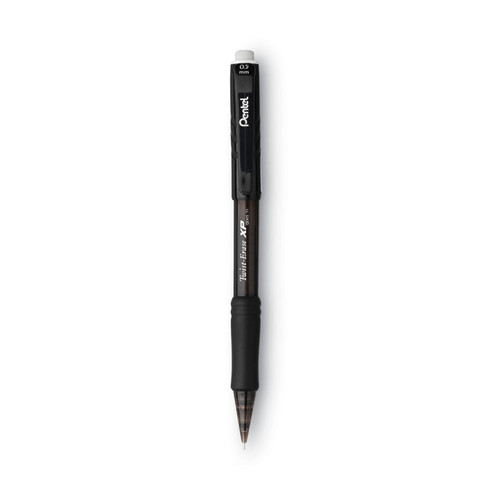 Twist-Erase EXPRESS Mechanical Pencil, 0.5 mm, HB (#2.5), Black Lead, Black Barrel, Dozen [SKU: PENQE415A]